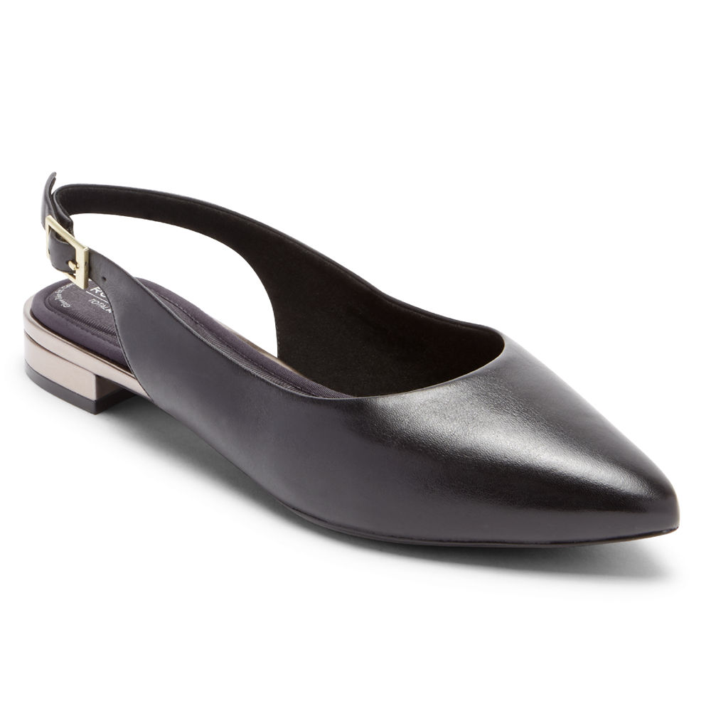 Rockport Singapore Womens Slingback - Total Motion Adelyn Black - YT7612098